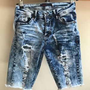 Mystiq distressed Denim shorts